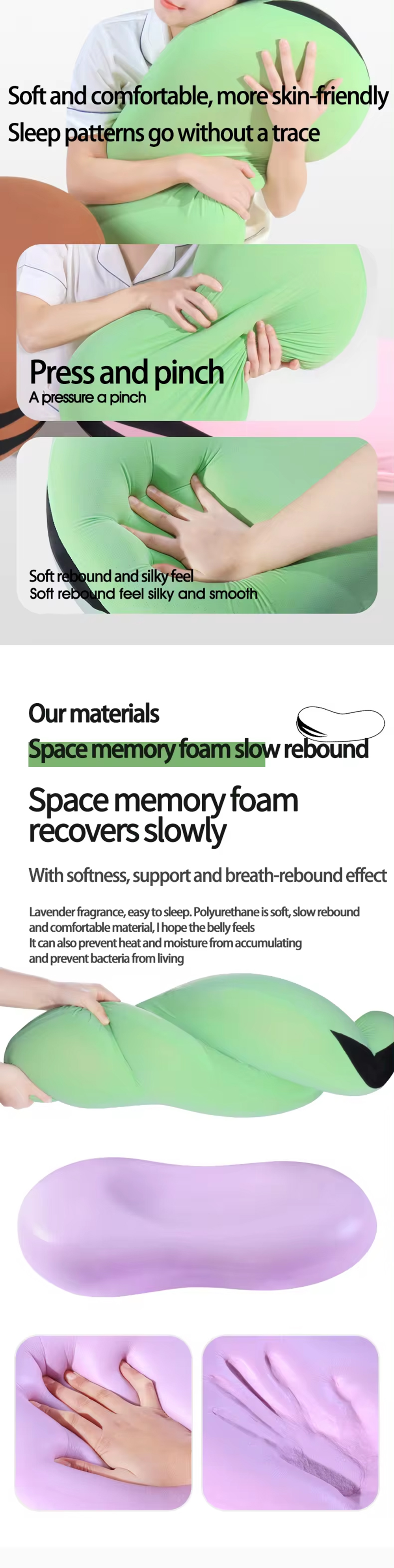 Fava bean appearance patent memory Foam pillow JK37(图2) Fava bean appearance patent memory Foam pillow JK37(图2)